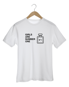 GIRLS ARE NUMBER ONE White T-Shirt