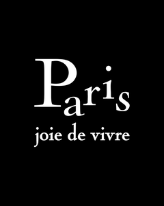 PARIS, JOIE DE VIVRE, Black T-Shirt