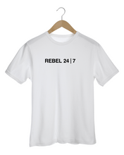 Load image into Gallery viewer, REBEL 24 | 7 White T-Shirt